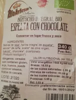 Bizcocho integral bio espelta con chocolate