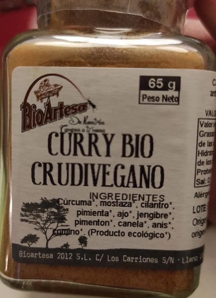 Curry bio crudivegano