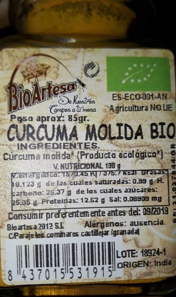 Curcuma molida bio