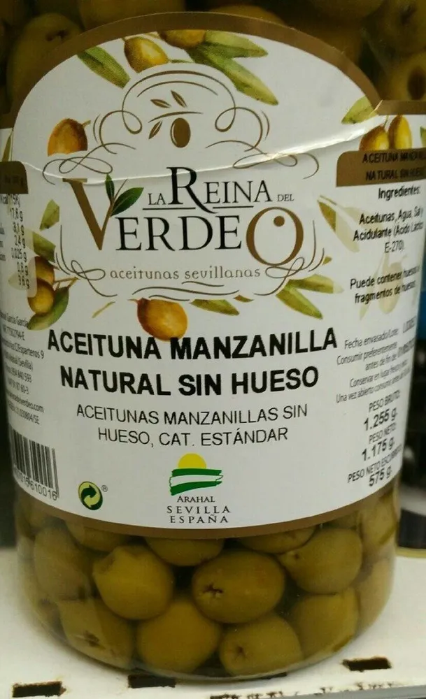 Aceituna Manzanilla Natural sin hueso