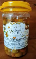 Aceitunas partidas azafairón