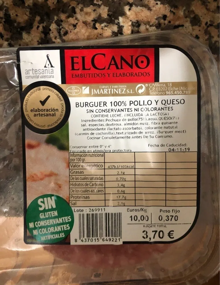 Burguer 100% Pollo y Queso