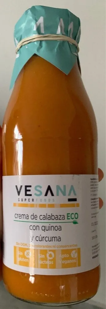 Crema de calabaza con quinoa y curcuma ECO