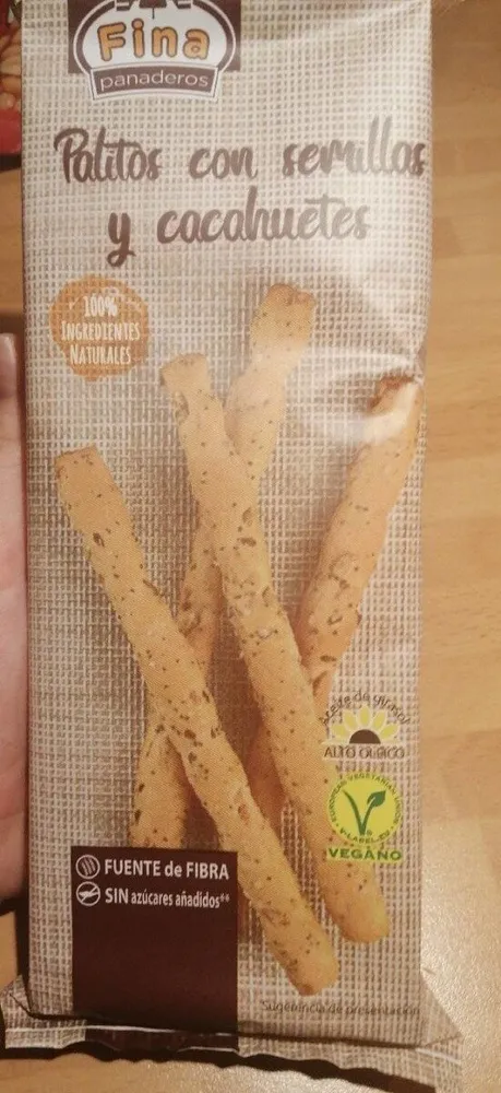 Palitos con semillas y cacahuetes