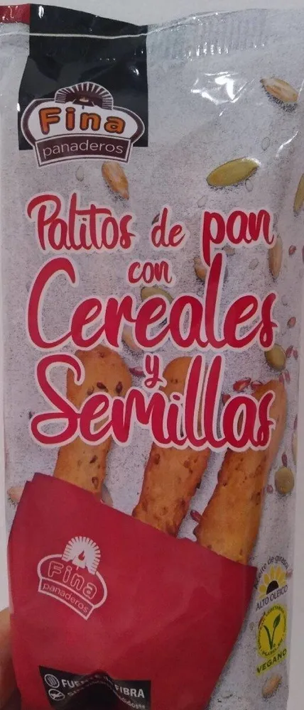 Palitos de pan con cereales y semillas