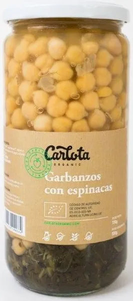 Garbanzos con espinacas