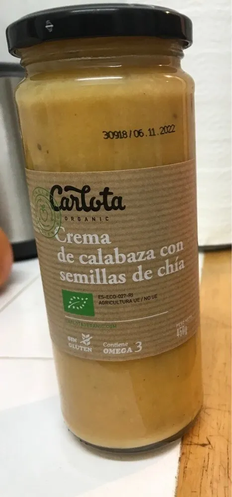 Crema de calabaza con chia