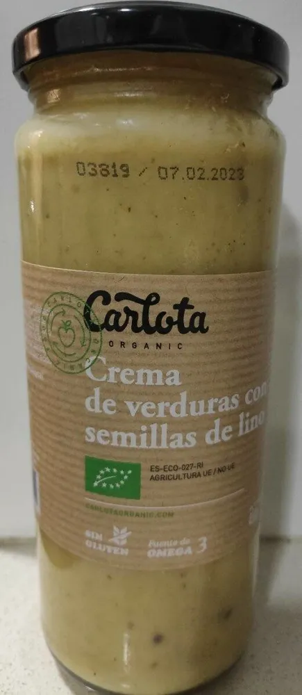 Crema de verduras con semillas de lino