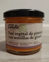 Paté vegetal de pimiento con semillas de girasol