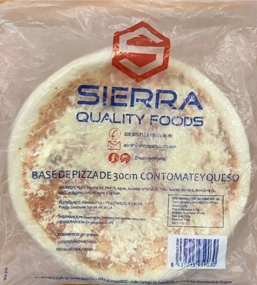Pizza 30 Tomate y Queso