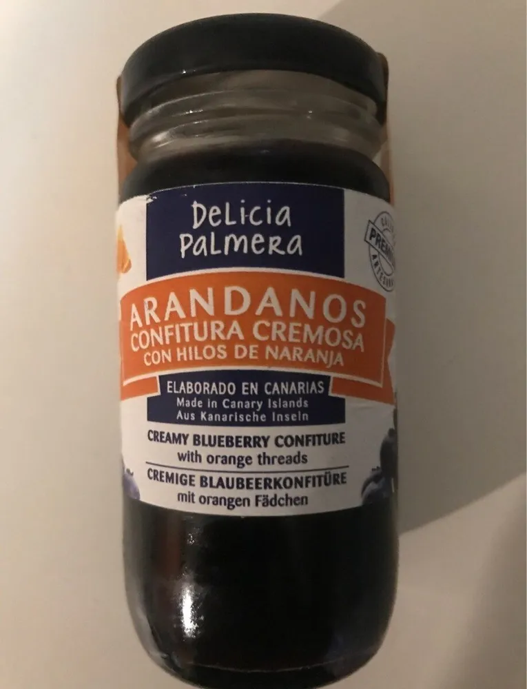 Arandanos confitura cremosa con hilos de naranja