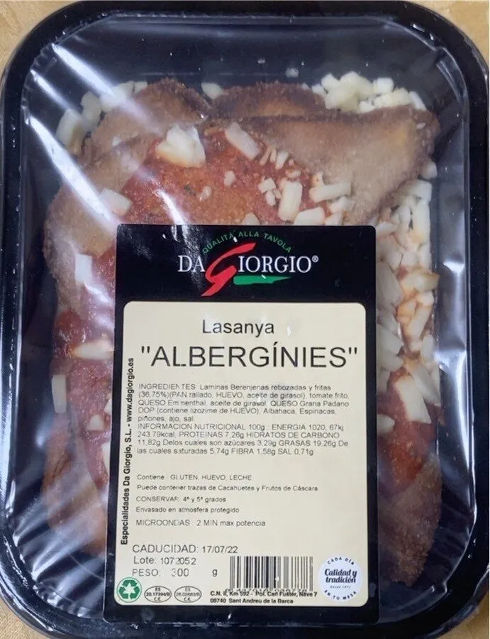 Lasanya “ALBERGÍNIES”