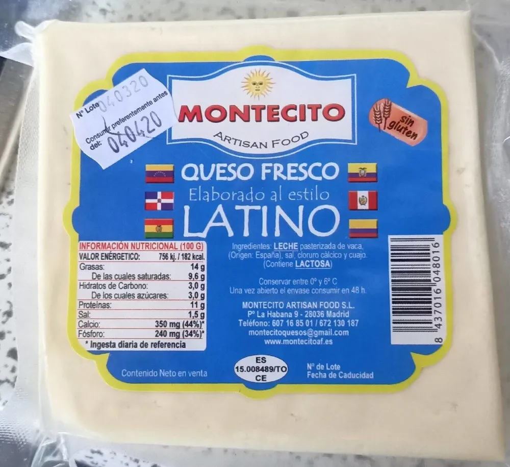 Queso fresco latino