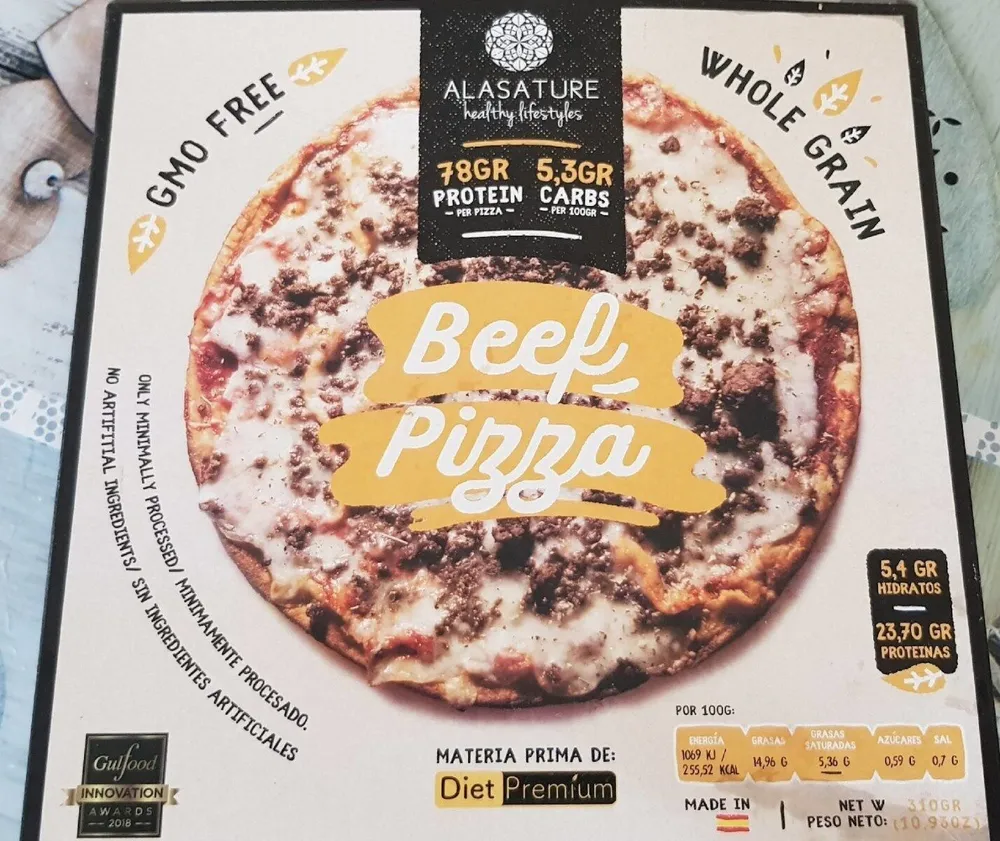 Beef pizza