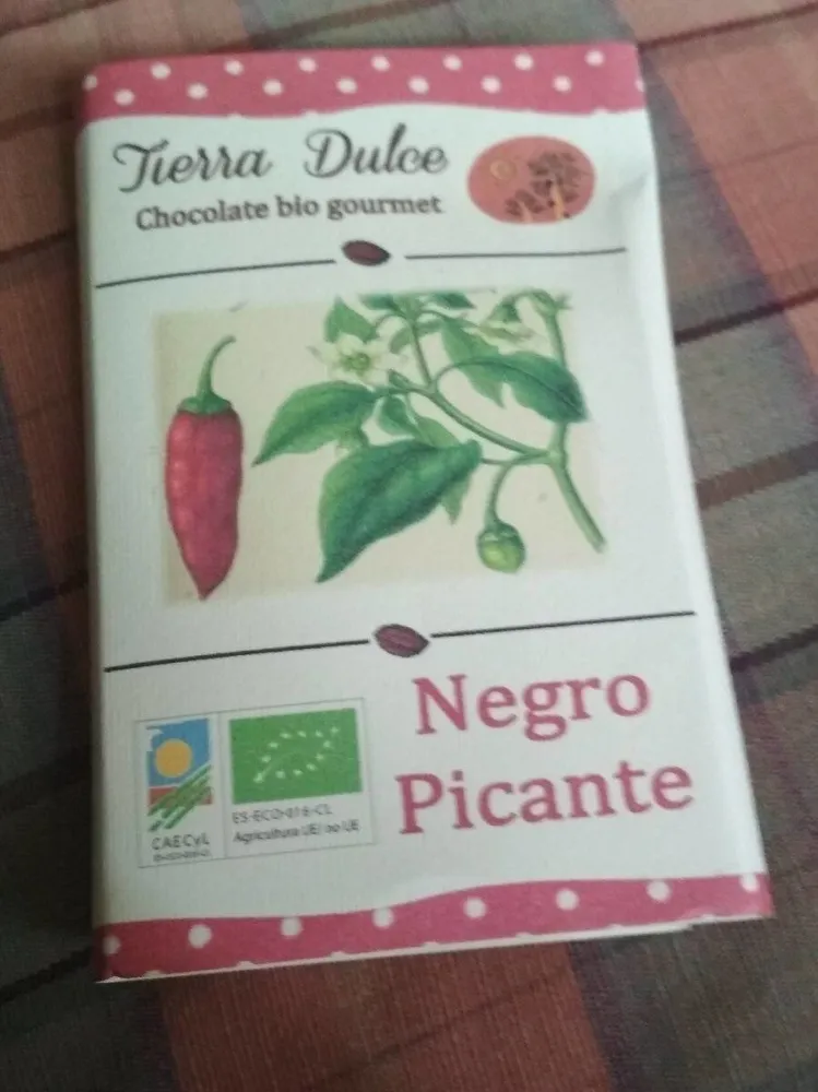 Chocolate bio gourmet Negro picante