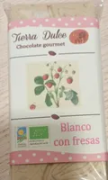 Chocolate gourmet blanco con fresas