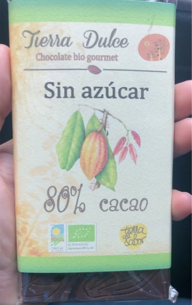 Chocolate 100% ecologico sin azucar
