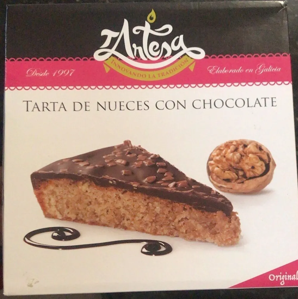 Tarta de nueces con chocolate