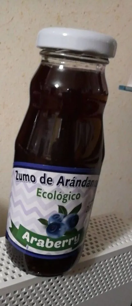 Zumo de arándanos ecologico