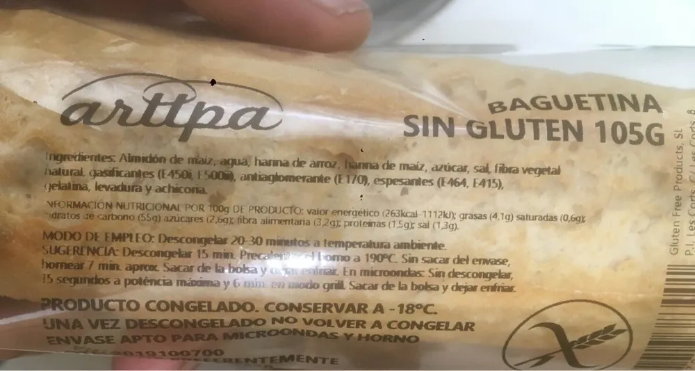 Baguetina sin gluten 105g