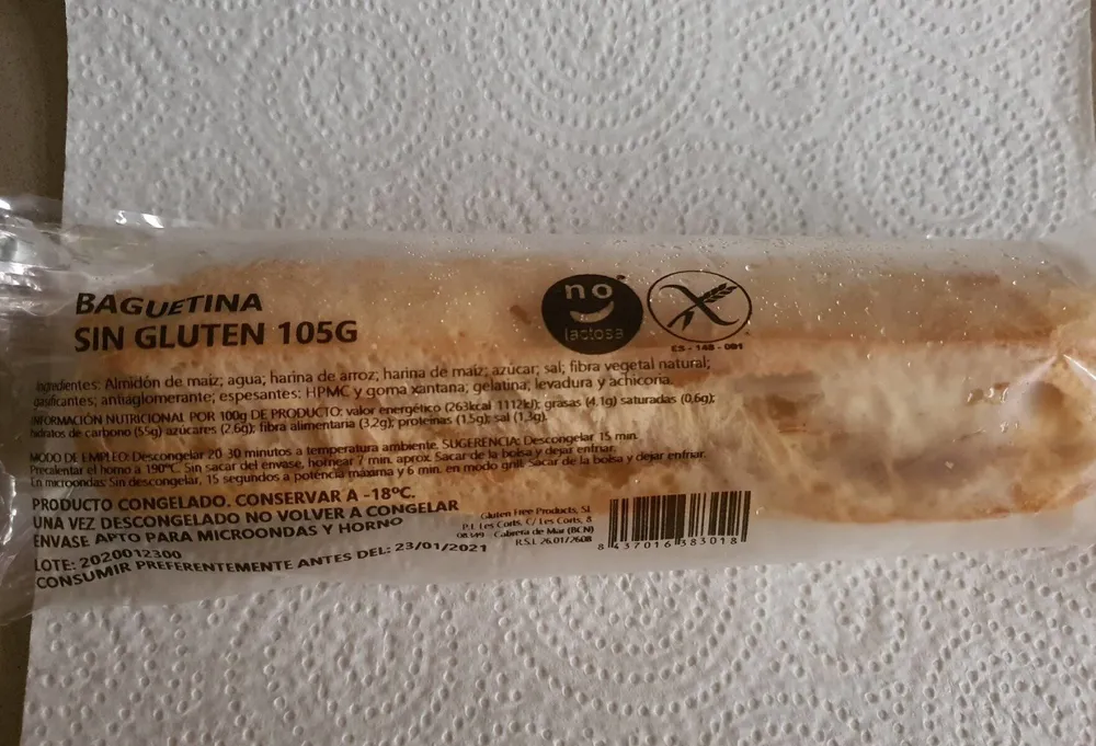 Baguetina sin gluten 105 g