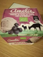 Helado de leche de cabra con arándanos