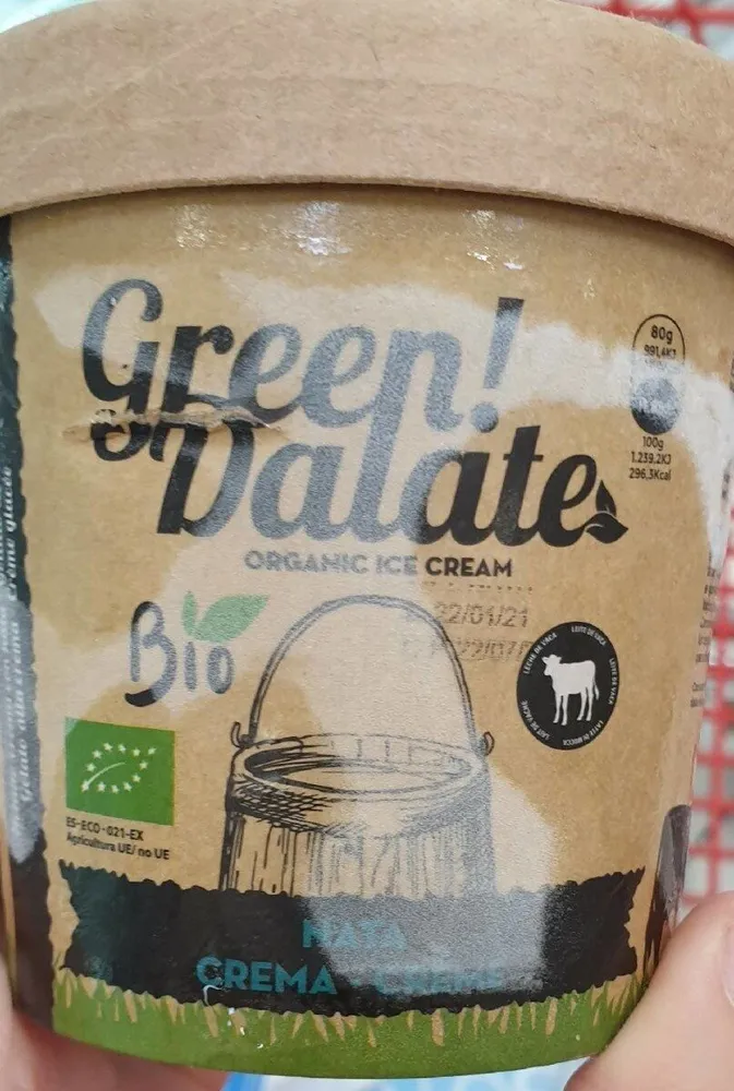 Organic ice cream