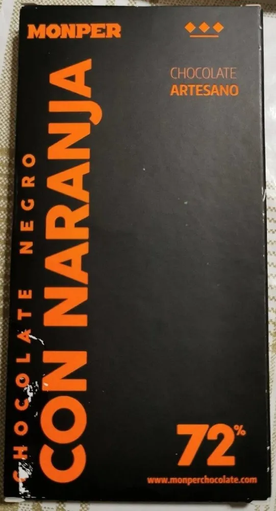 Chocolate negro con naranja