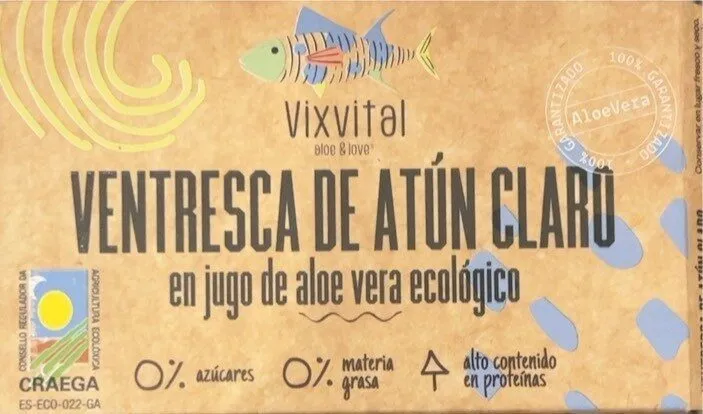 Ventresca de atun claro en jugo de aloe vera ecologico