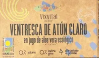 Ventresca de atun claro en jugo de aloe vera ecologico