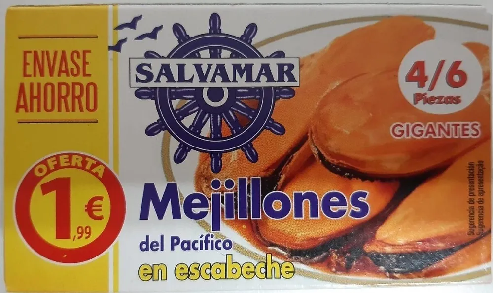 Mejillones del pacífico en escabeche