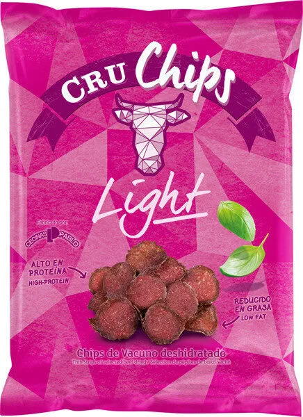 Cru chips snack light de vacuno deshidratado
