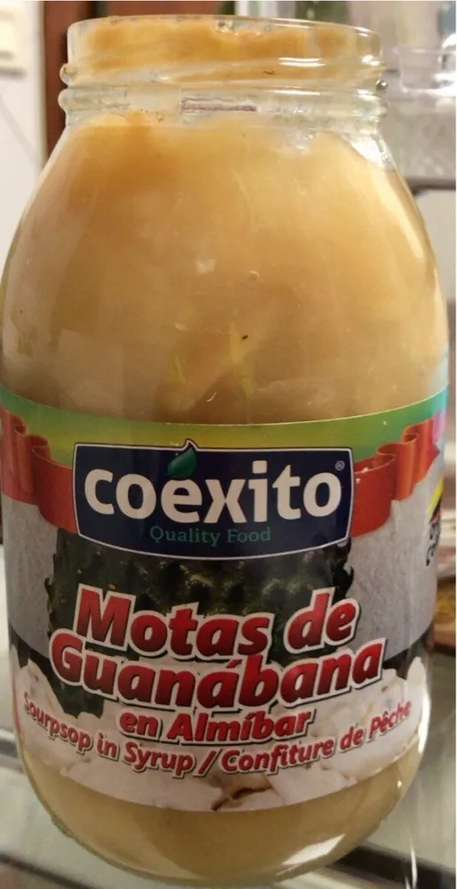 Motas de guanabana en almibar