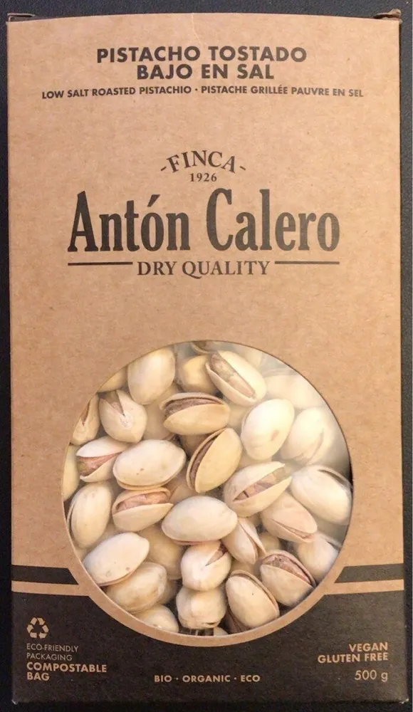 Pistacho ecológico tostado bajo en sal