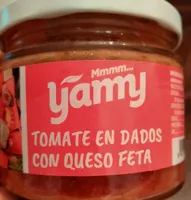 Tomate en dados con queso feta