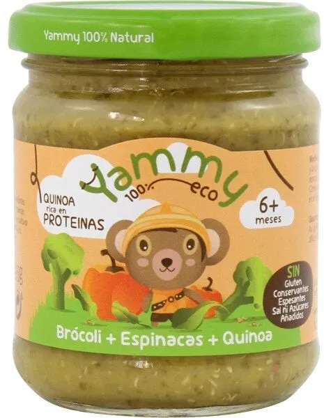 Tarrito de brócoli, espinacas y quinoa ecológico