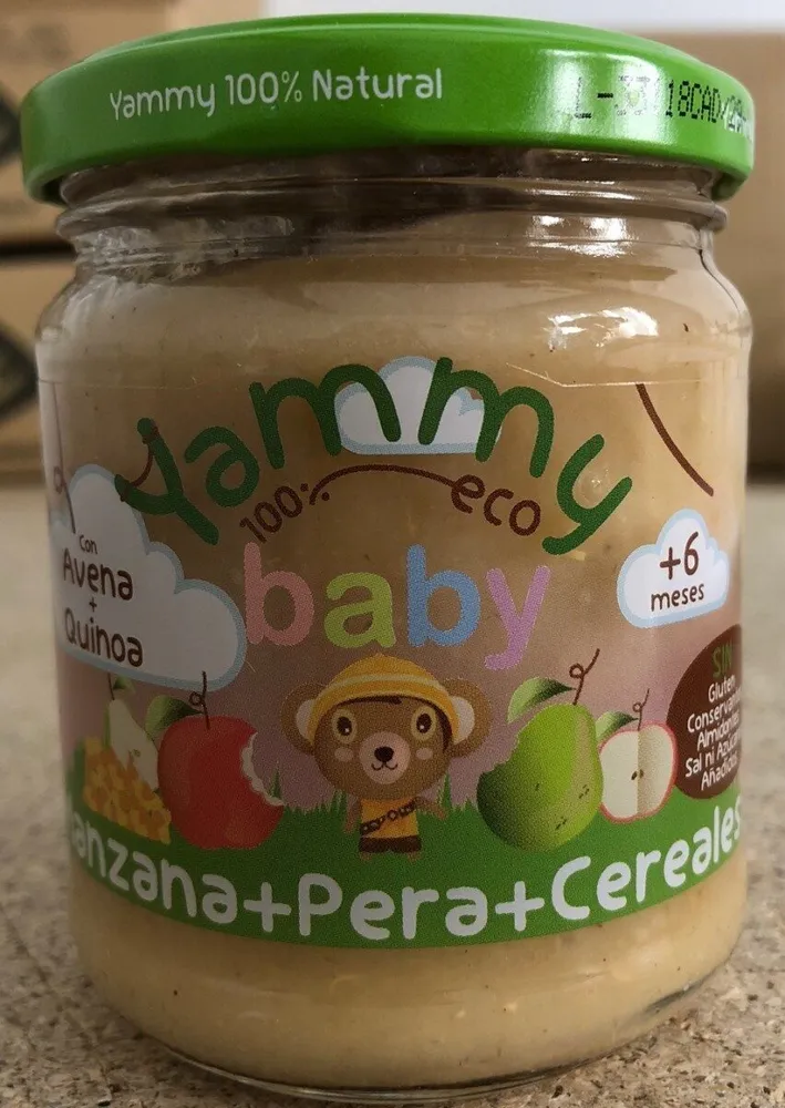 Tarrito Yammy de Manzana, Pera y Cereales
