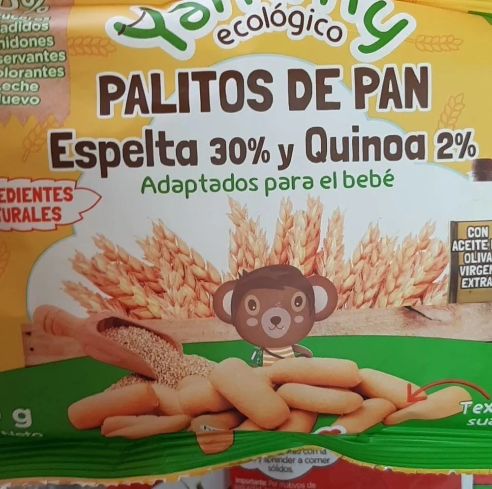 Palitos de pan espelta y quinoa