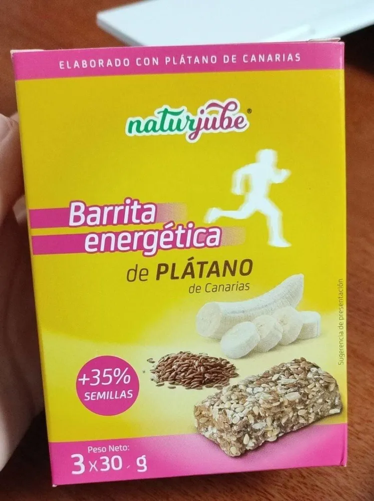 Barrita energética de plátano de Canarias 35 semillas