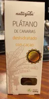 Plátano de Canarias deshidratado con cacao