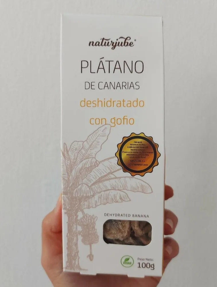 Plátano deshidratado con gofio