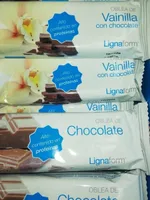 Oblea de vainilla con chocolate