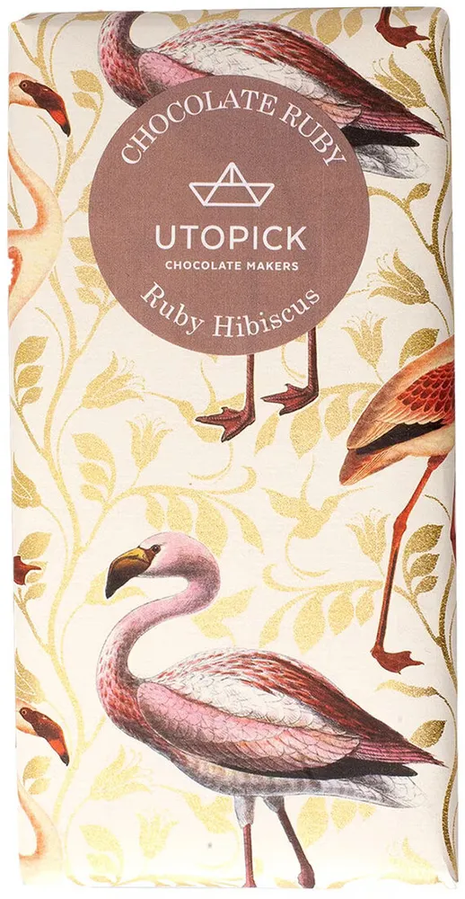 Tableta de chocolate Ruby con Hibiscus