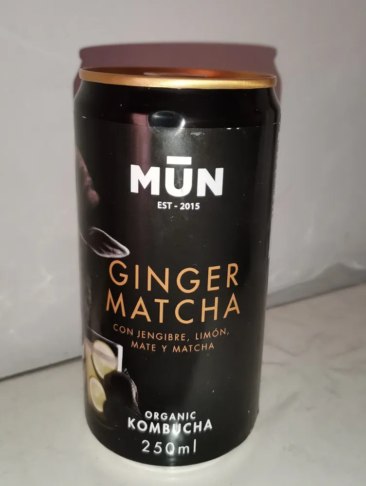 Ginger Matcha con Jengibre, Limón, Mate y Matcha - Organic Kombucha