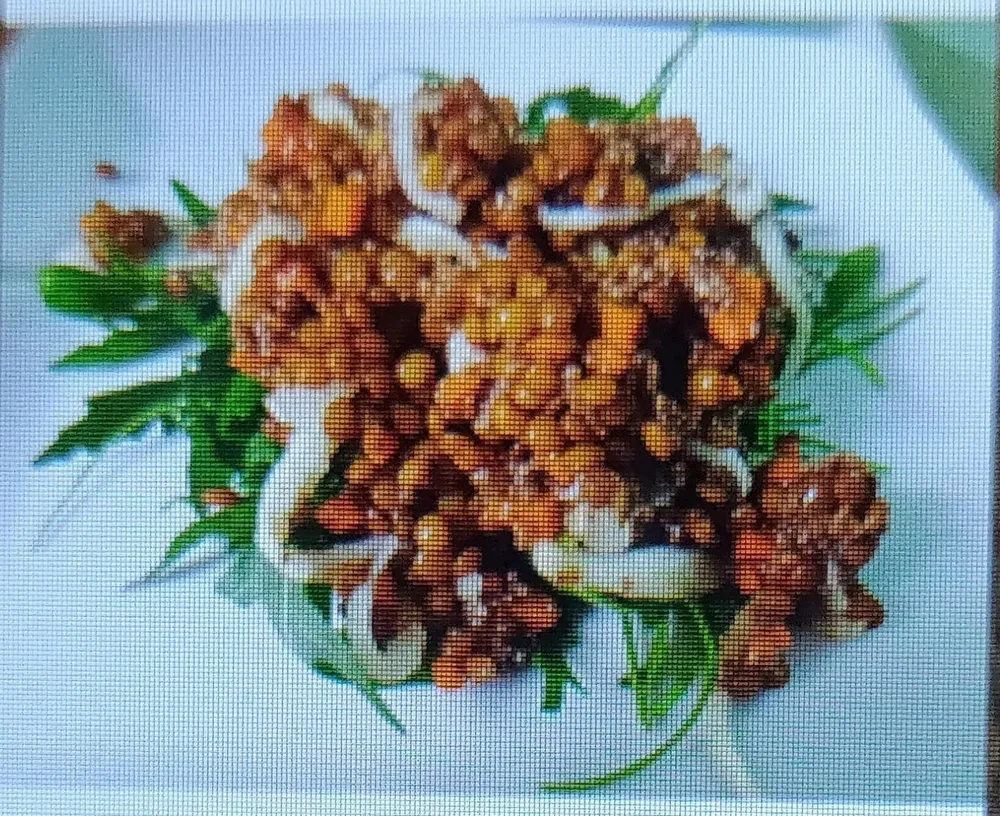 Ensalada de lentejas, chía, hinojo y naranja