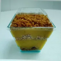 Crema crujiente de plátano y mango