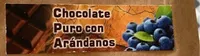 Chocolate puro con arándanos