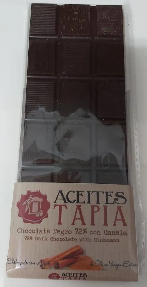 Chocolate negro 72% con canela y AOVE
