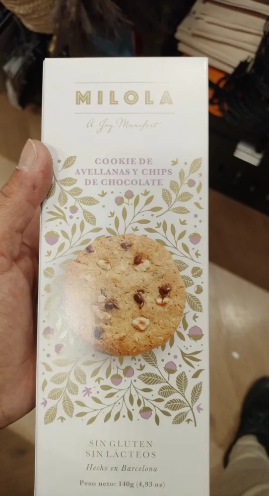 Cookie de avellanas y chips de chocolate