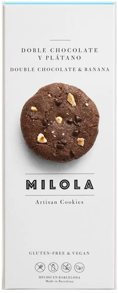 Galletas de doble chocolate y plátano